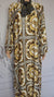Arabian Fancy Print Neck Tie Kaftan Dress with swarovski stones