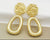 Gold Copper Statement Earrings