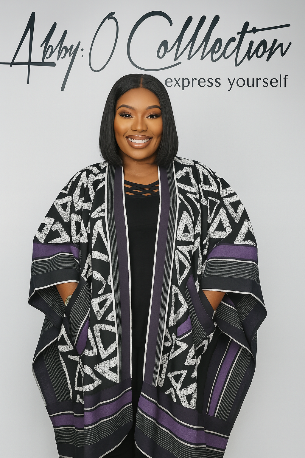 LEKO KIMONO (black & white)