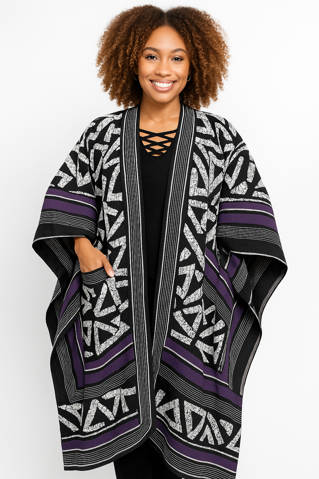 LEKO KIMONO (black & white)