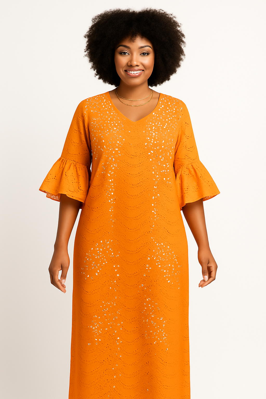 African Dry Lace Kaftan