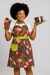 African Print Apron Set (Green)