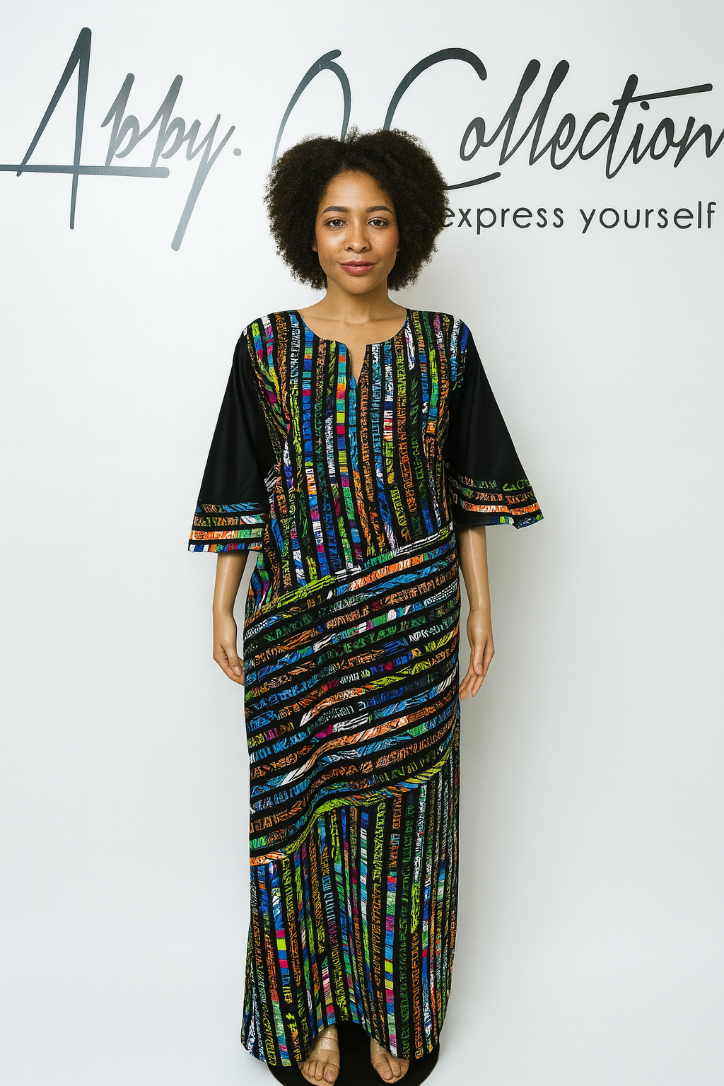 Fully Stone Patchwork Kaftan/Boubou Gown( Multiple color)