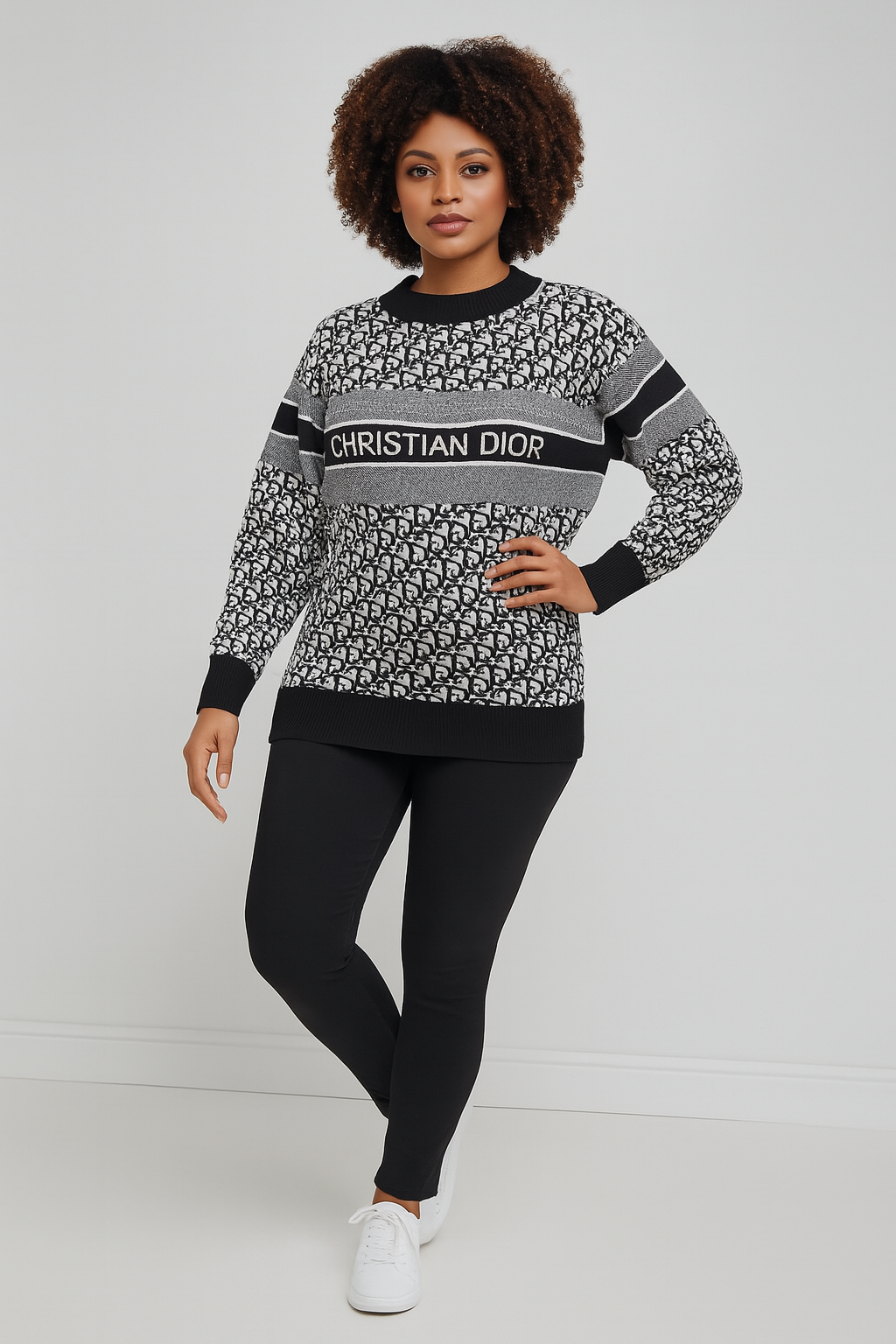 AbbyO Print Knit Sweater