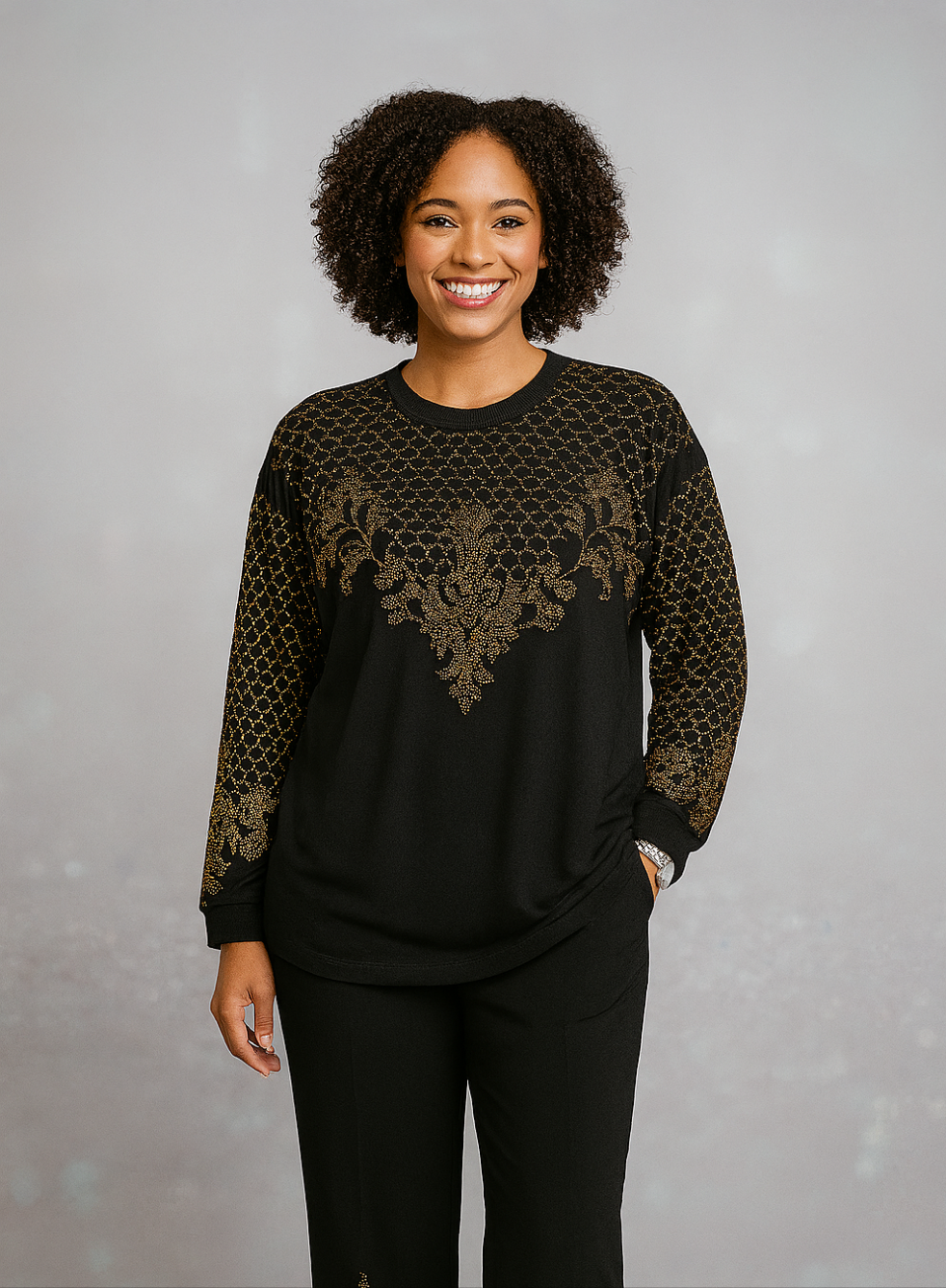 Abbyo Black & Gold 2pcs Set