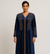 Elegant Italian Velvet Kimono Dress with Swarovski Stones