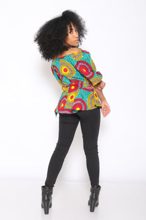 Imole off Shoulder peplum top ( Green/Red/Yellow)