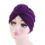 Pre-tied Solid Color Turban Headwrap ( Purple)