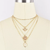 Layered Virgin Mary Gold Necklace