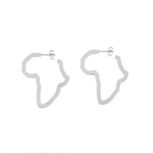 African Map Hoop Earring