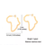African Map Hoop Earring