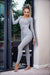 Grey Long Sleeve Bardot Jumpsuit