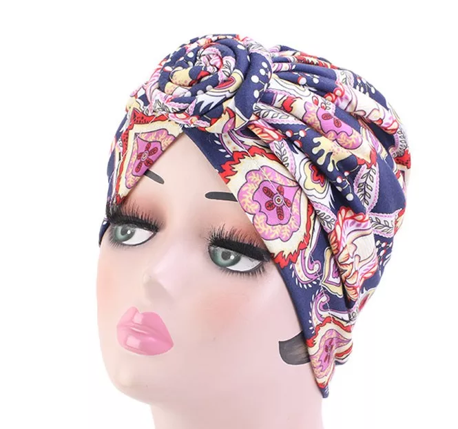 Pre-tied Turban Headwrap Print