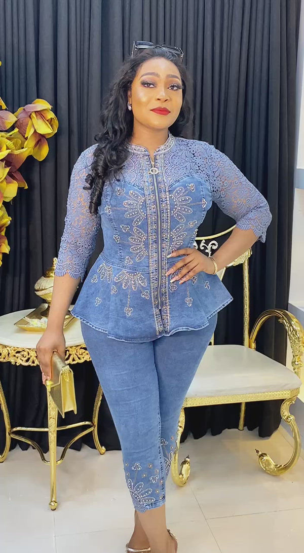 Addy Classy Peplum Two Pcs Set - AbbyO Collection