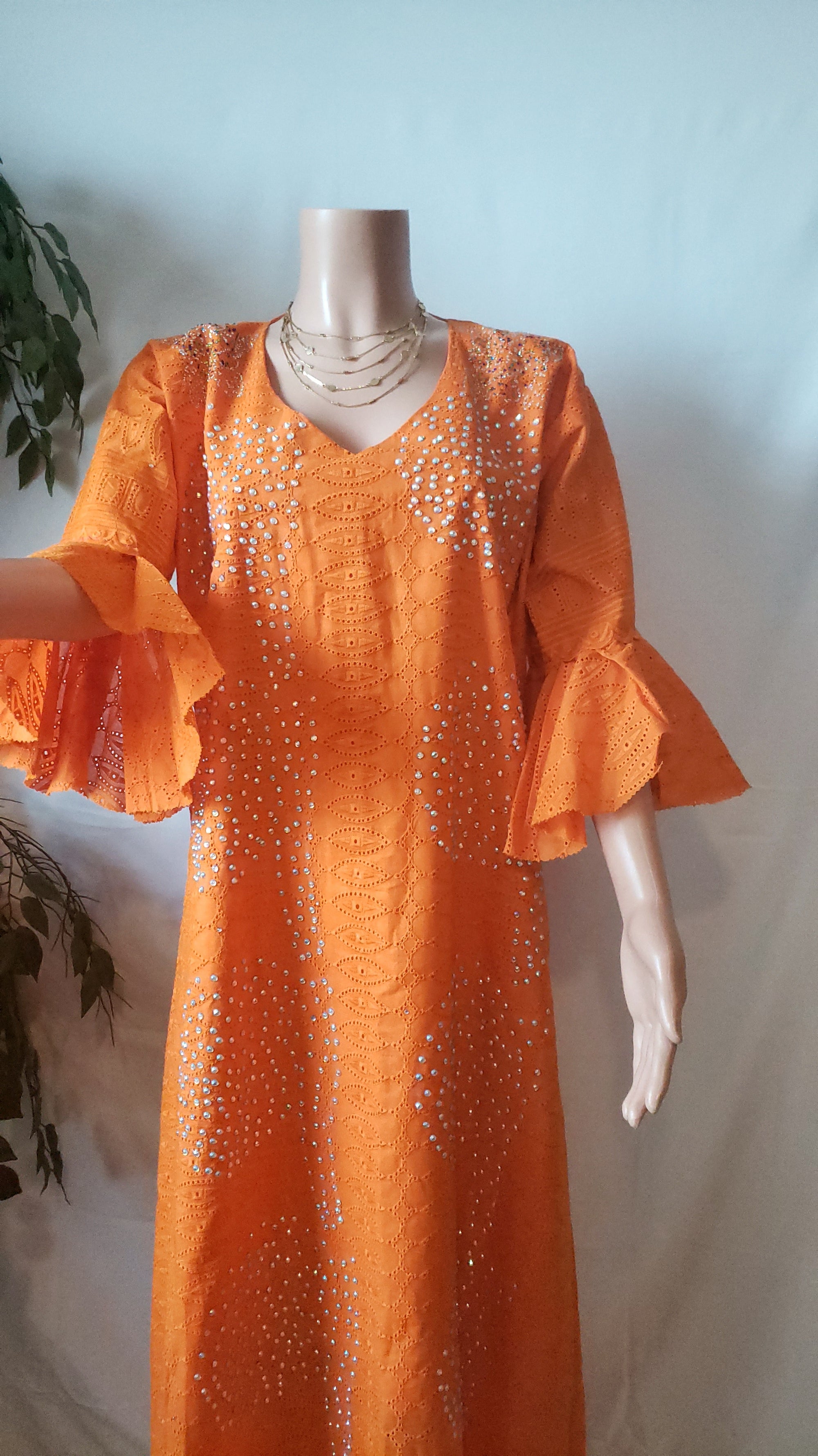 African lace dress
