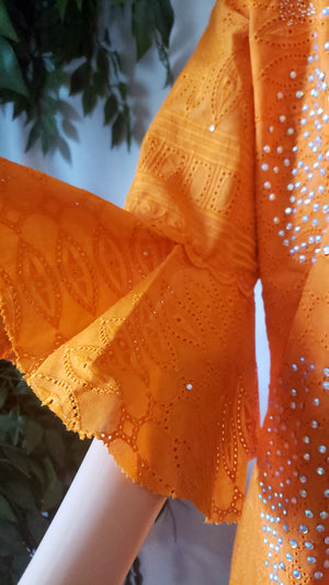 African lace dress