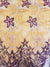 African Swiss voile lace (purple/gold/white)