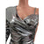 Metallic One Shoulder front slit dress
