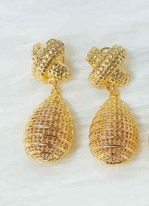 Gold  Plated Statement Earrings