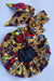 3-in-1 African  Head Tie  Bonnet (yellow/red/ black)