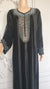 Elegant Italian Velvet Caftan Dress with Swarovski Stones