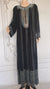 Elegant Italian Velvet Caftan Dress with Swarovski Stones