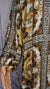 Arabian Fancy Print Neck Tie Kaftan Dress with swarovski stones