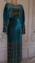 3 Pieces Elegant Italian Velvet Iro ( Wrapper)  and Top with Swarovski Stones (Aqua)