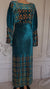 3 Pieces Elegant Italian Velvet Iro ( Wrapper)  and Top with Swarovski Stones (Aqua)