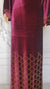 3 Pieces Elegant Italian Velvet Iro ( Wrapper)  and Top with Swarovski Stones (Wine)