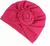 Pre-tied Solid Color Turban Headwrap (Hot Pink)