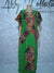 Fully Stoned Ankara Dry Lace Kaftan/Boubou Gown (Green)