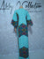 Fully Stoned Dry Lace Abaya/Boubou Gown( Teal)