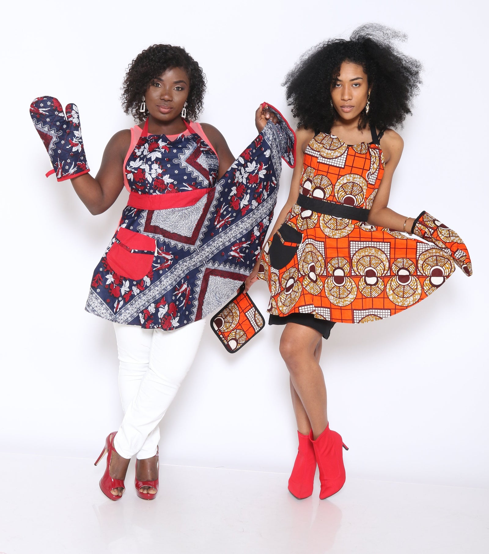 Abby.O Classy African print apron set