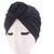Pre-tied Solid Color Turban Headwrap ( Black)
