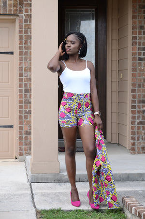 Modupe African Print High Waist Short Pant