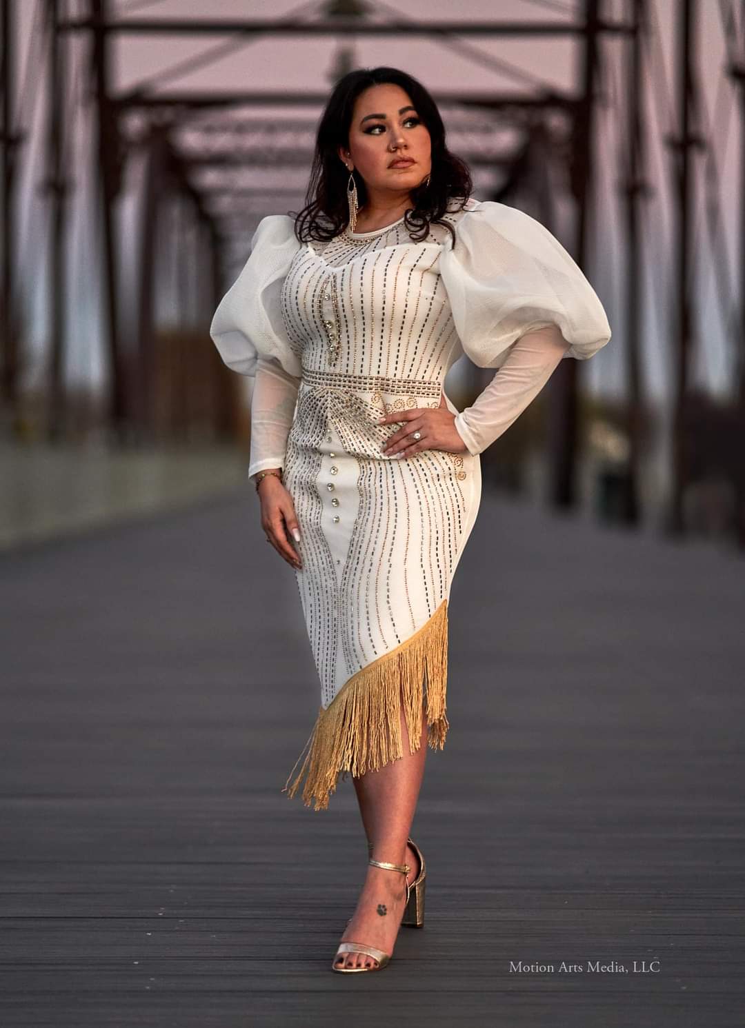 Elegant Bell Sleeve Bodycon Dress - AbbyO Collection Elegant Bell Sleeve Bodycon Dress - AbbyO Collection