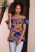 Bolaji Off Shoulder Blouse ( Pink/Blue)