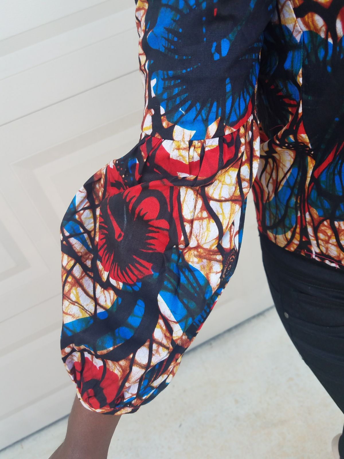 Twiggy  bow tie blouse (Red/Blue/Black)