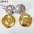 Golden Raised Design Statement Earrings