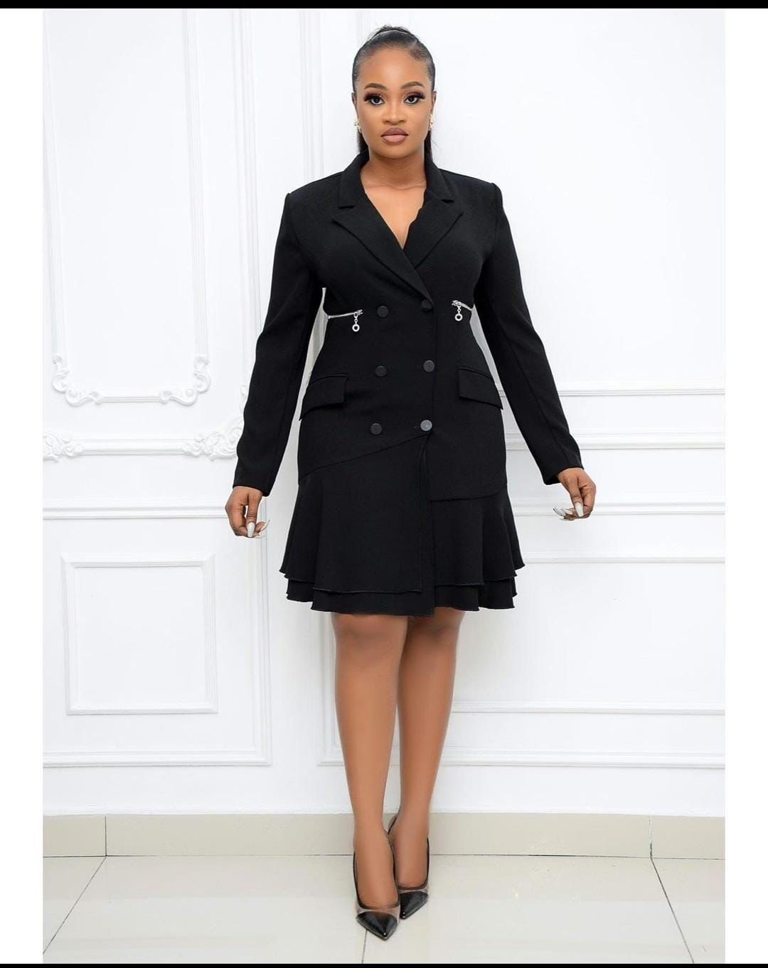 Black Stylish Blazer Dress