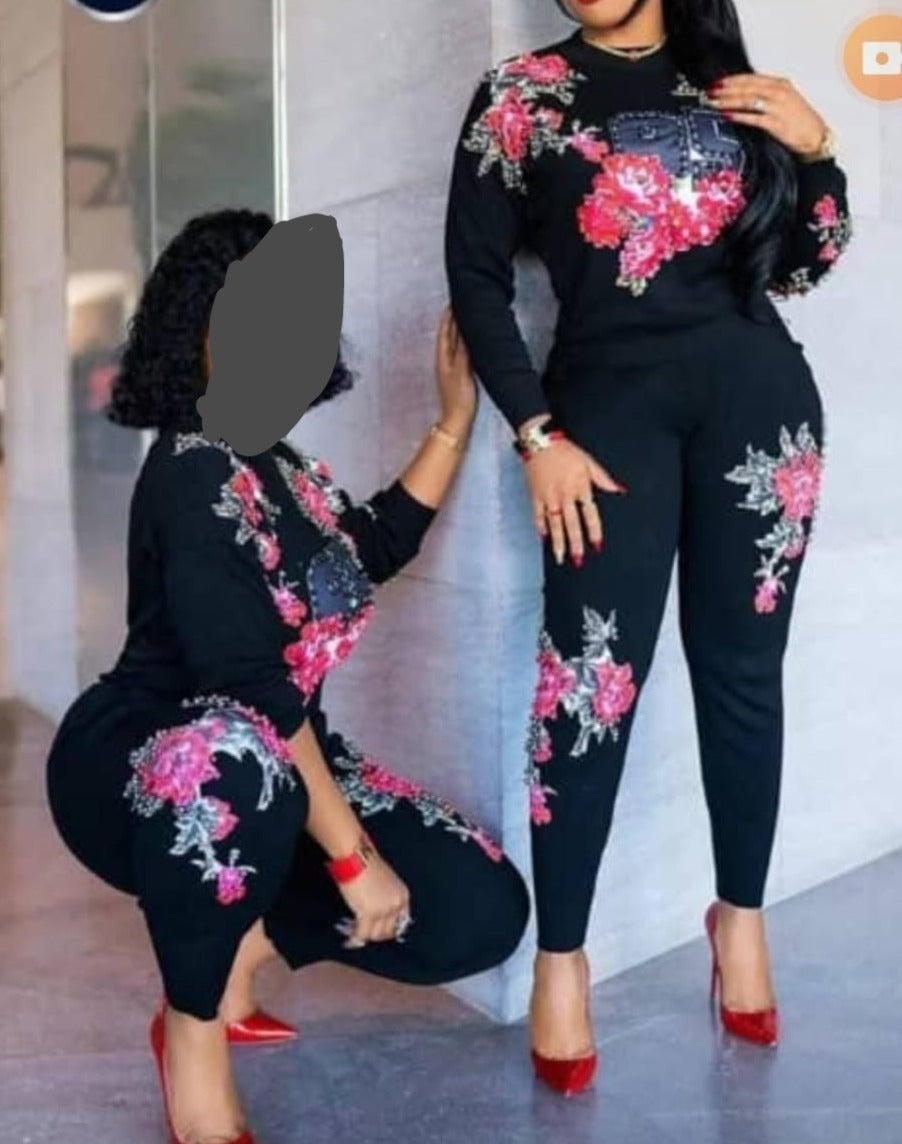 Floral Tracksuit Sweater