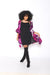 Lade Two Layer Flounce Sleeves Kimono ( Purple)