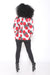 African Print Bomber Jacket (Red)