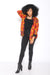 African Print Bomber Jacket (Orange)