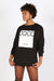 Coco Print Oversize Sweatshirt ( Black)