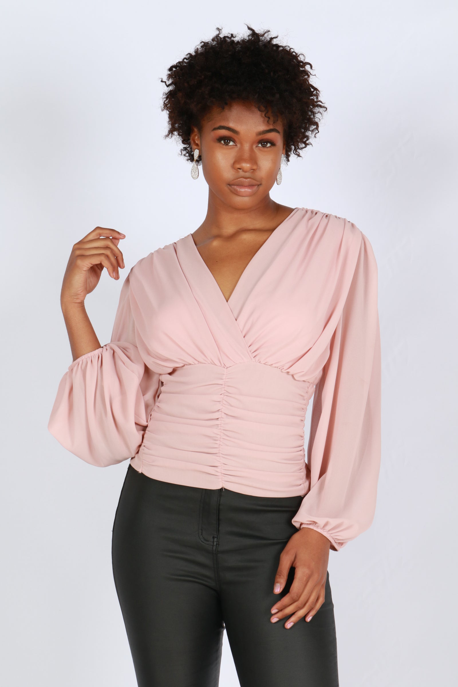 Simi Detail Wrap Front Top