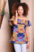 Eniola bell sleeves shift dress (Green/White)