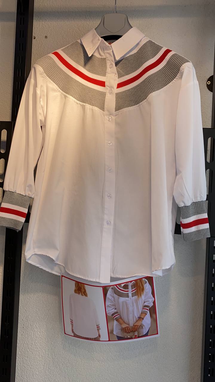 Striped Button Up Blouse