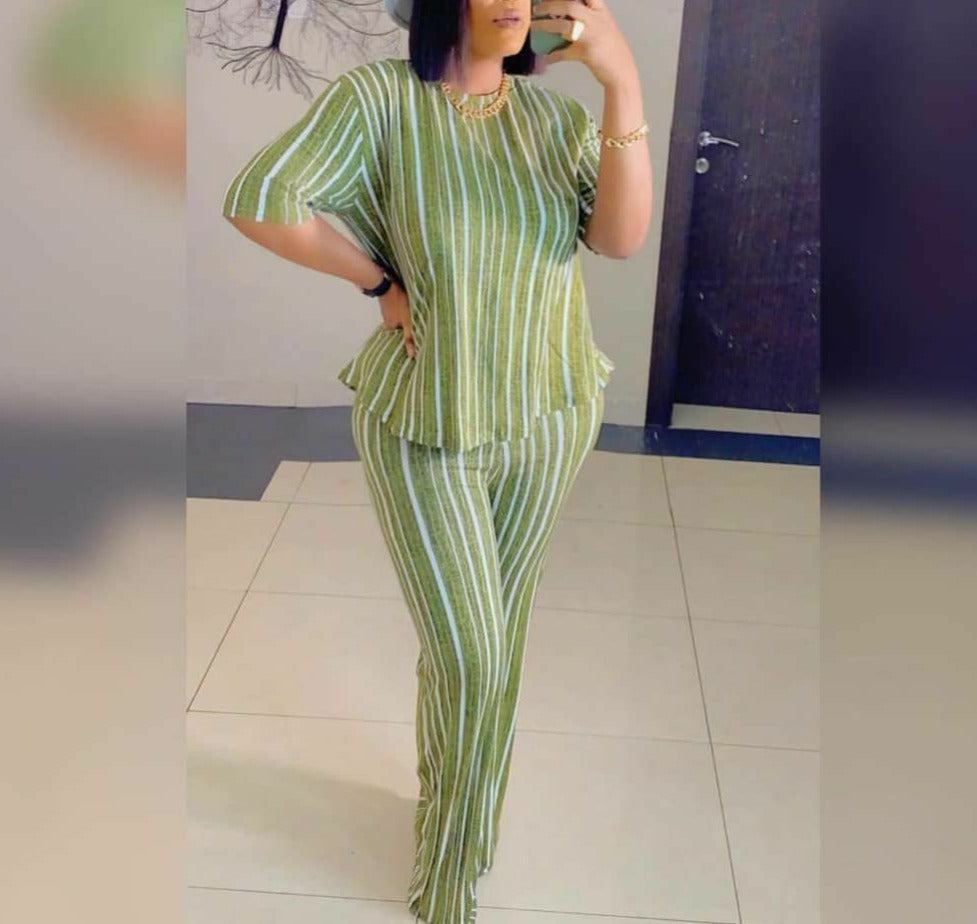 Weekend Vibe Striped 2 Pcs Set